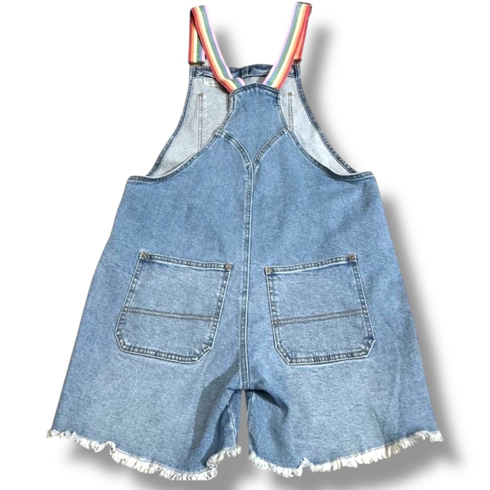 Mossimo Supply Co. Blue Jean Shorts with Rainbow Straps “Queen” - Picture 2 of 8